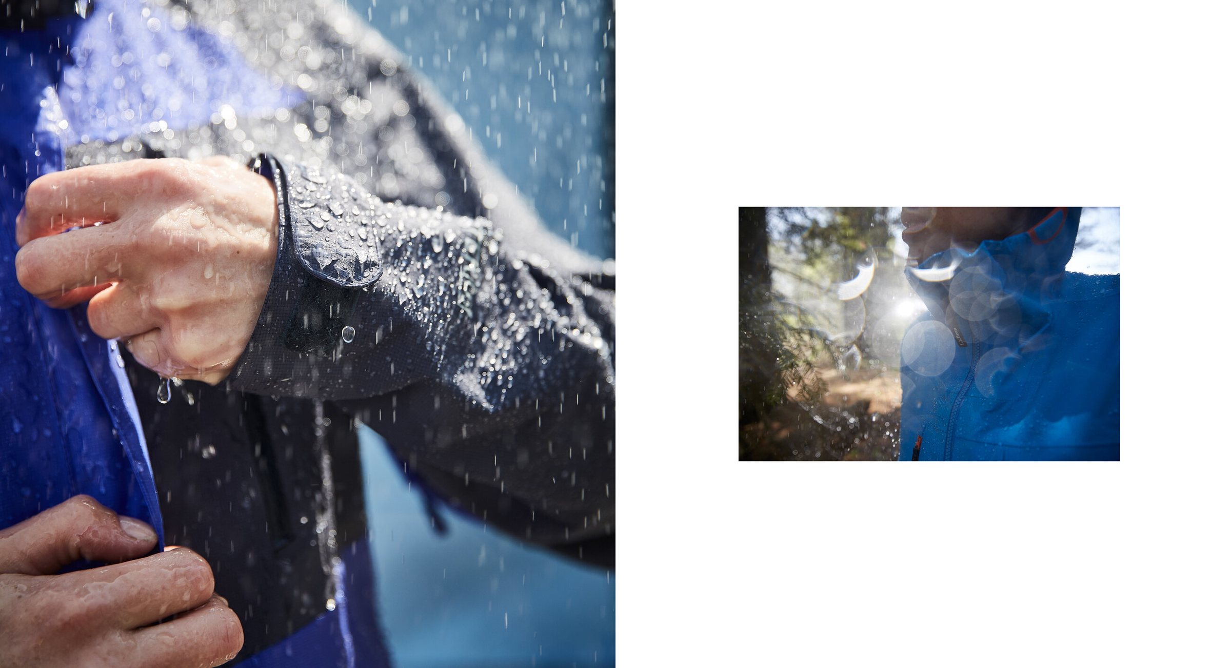 Wide establishing shot from the L.L.Bean rain jacket shoot, commercial photography by Rory Scranton.